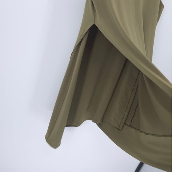 Eva Varro Slinky Tunic Top Asymmetrical Hem Layered Lagenlook Artsy Green - Picture 6 of 14